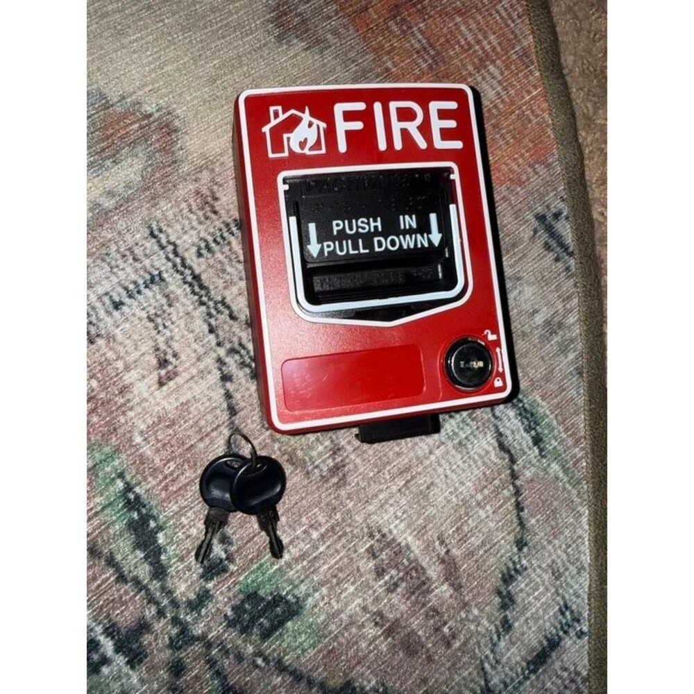 fire safety Alarm pull with 2 keys